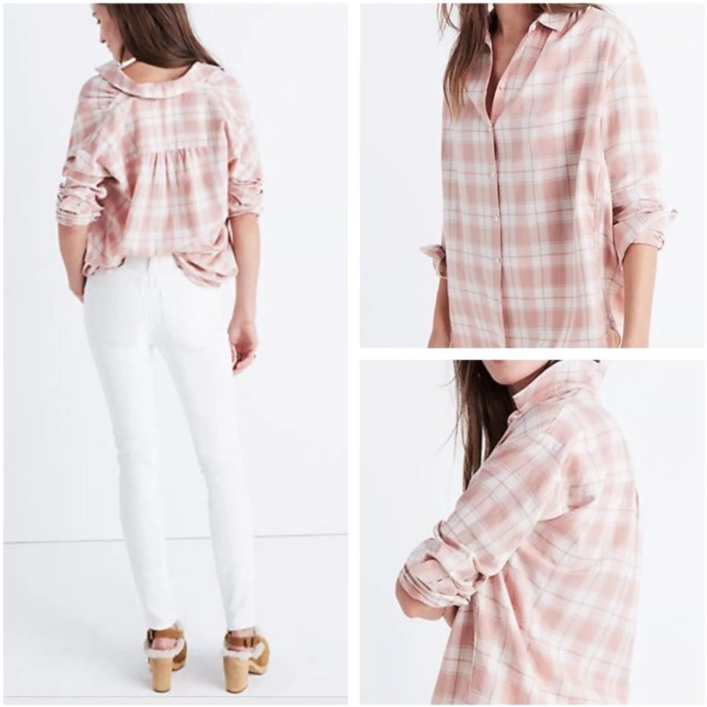 Madewell plaid oversized button down